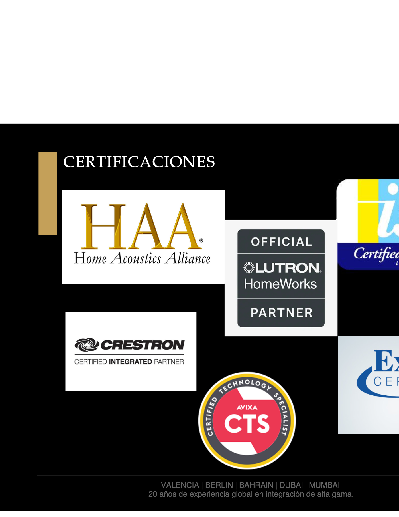 Luxury brand and support profile page
